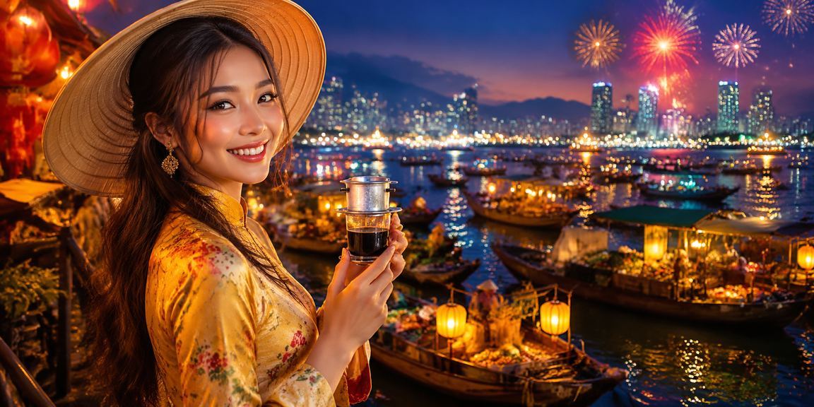 Khung cảnh casino và cà phê ở Nha Trang